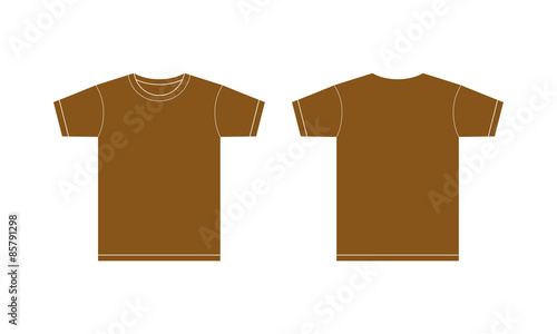茶色のTシャツ