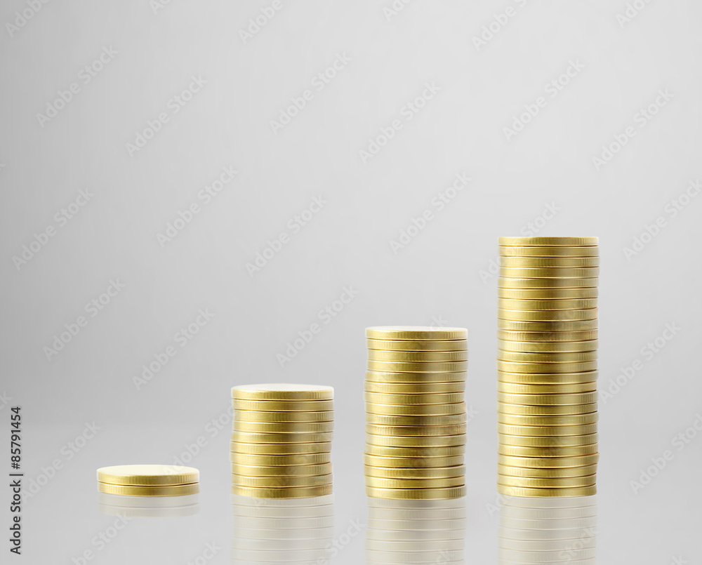 Coins graph stock market Coins graph stock market