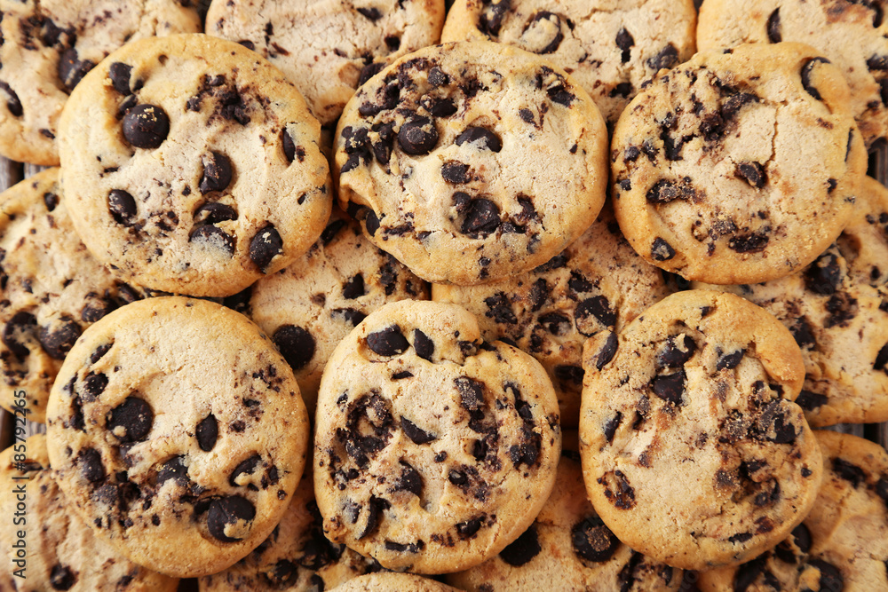 Chocolate chip cookies background Chocolate chip cookies background
