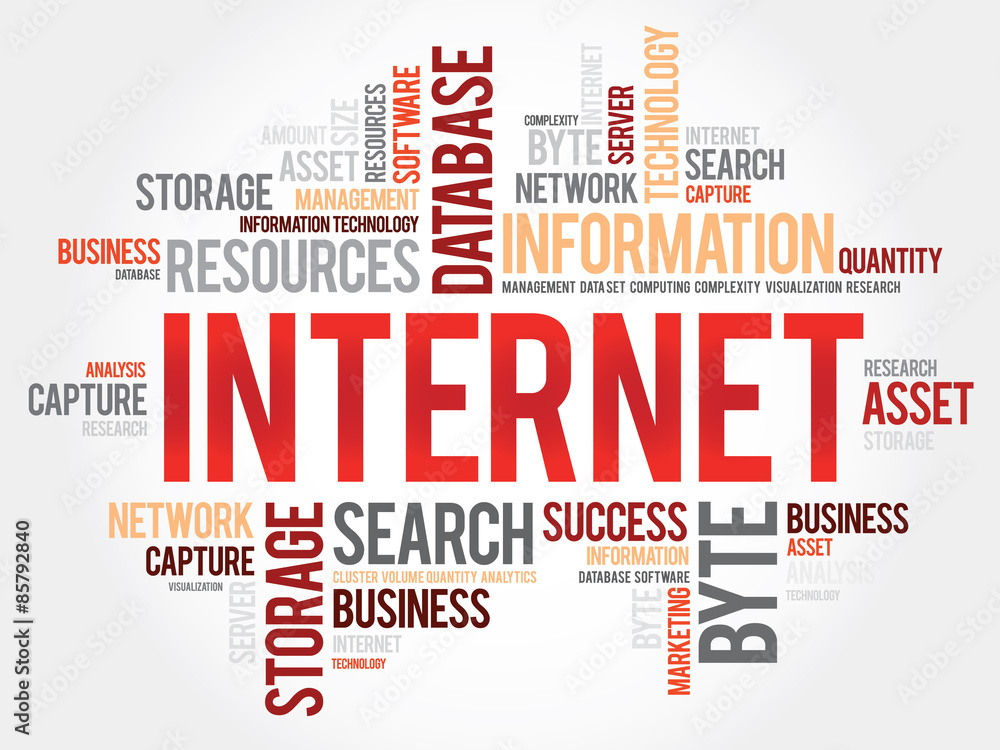 Obraz premium Internet word cloud, business concept