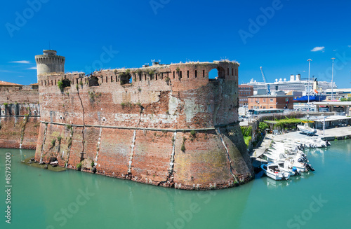 The old fortress Fortezza Nuova in Livorno, Tuscany, Italy, surr photo