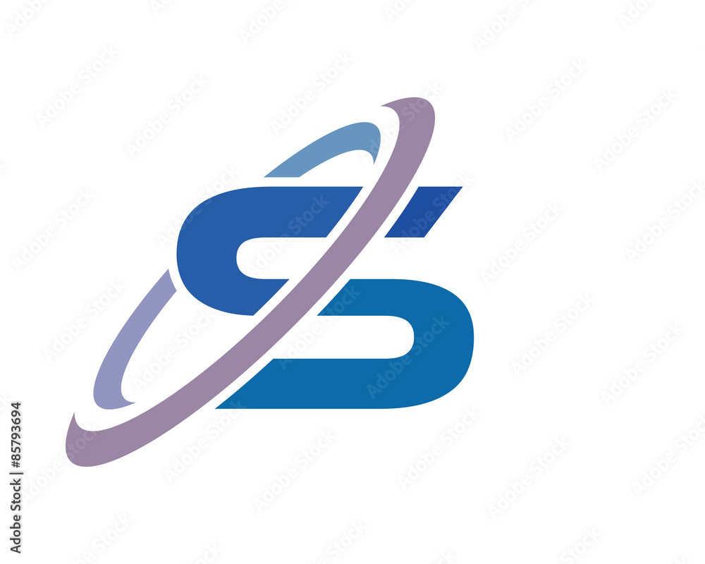 Fototapeta S Swoosh Letter Logo