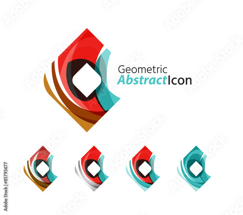 Free Download Set of abstract geometric company logo square, rhomb - GFXLoad