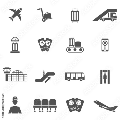Airport Icons Set