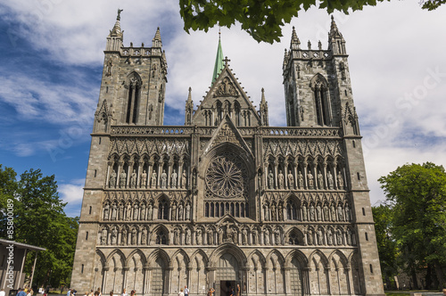 The Facade of Trondheim Cathedral