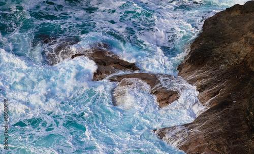 Swirling Waters on a Rugged Coast