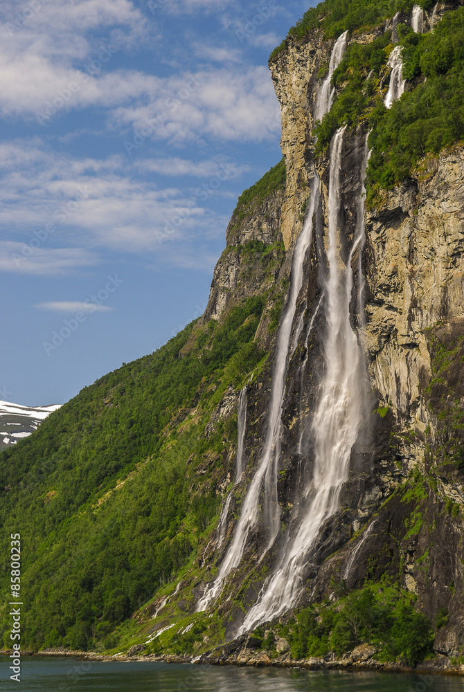 The Seven Sisters in geirangerfjord The Seven Sisters in geirangerfjord