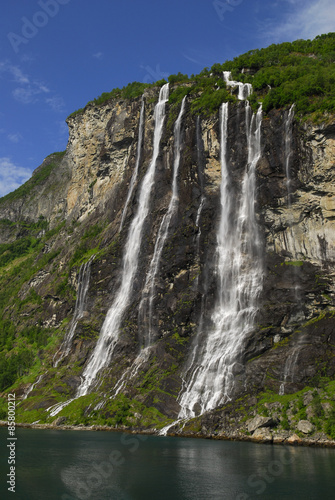 The Seven Sisters in geirangerfjord