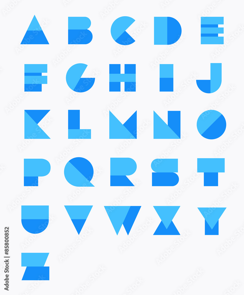 Geometric Paper Alphabet. Vector set Geometric Paper Alphabet. Vector set