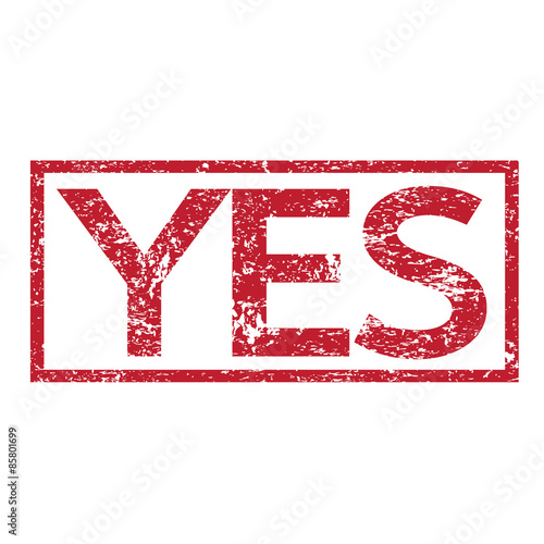 Stamp text YES