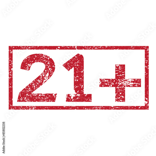 Stamp text 21+