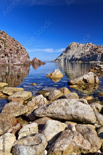 Calafico bay in San Pietro island, Sardinia, Italy - Baia di Calafico, Isola di San Pietro, Sardegna