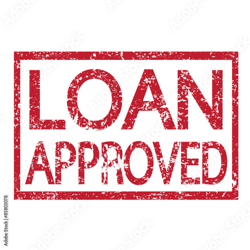 Stamp text LOAN APPROVED