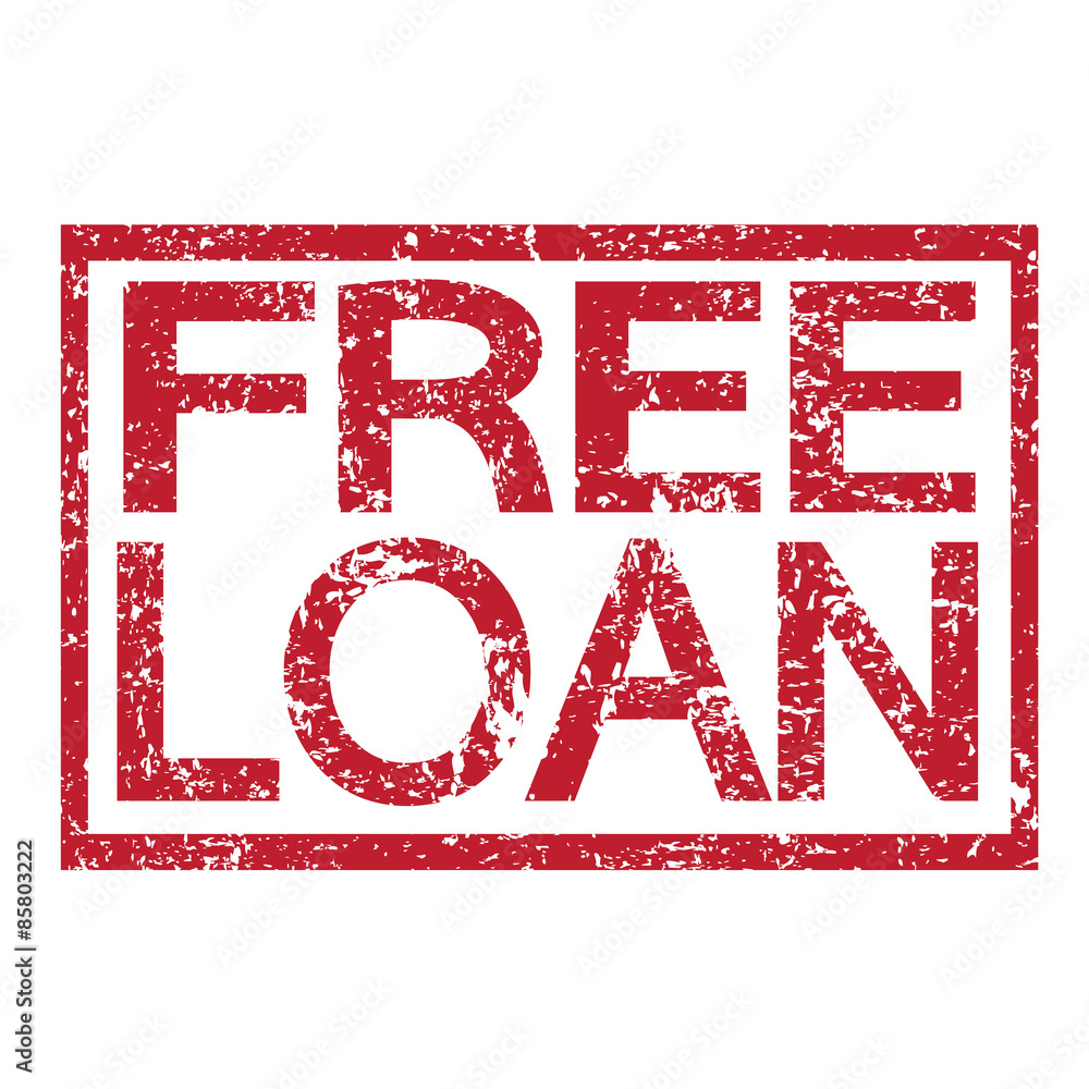 Stamp text FREE LOAN