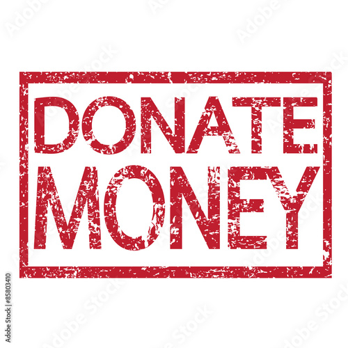 Stamp text DONATE MONEY