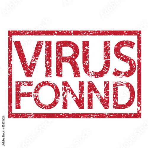 Stamp text VIRUS FONND