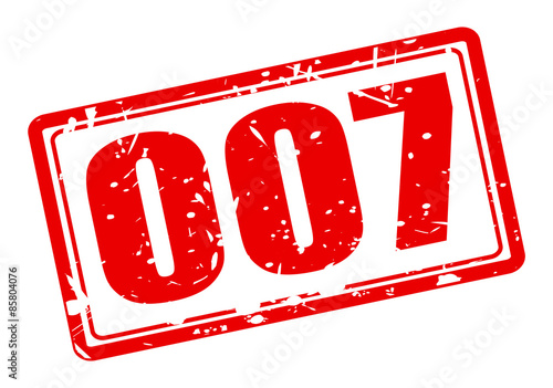 Billede på lærred 007 red stamp text