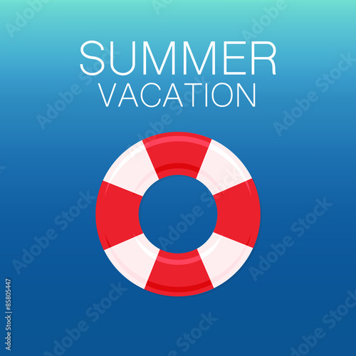 Free Download Summer Vacation Background with Life Buoy - GFXLoad