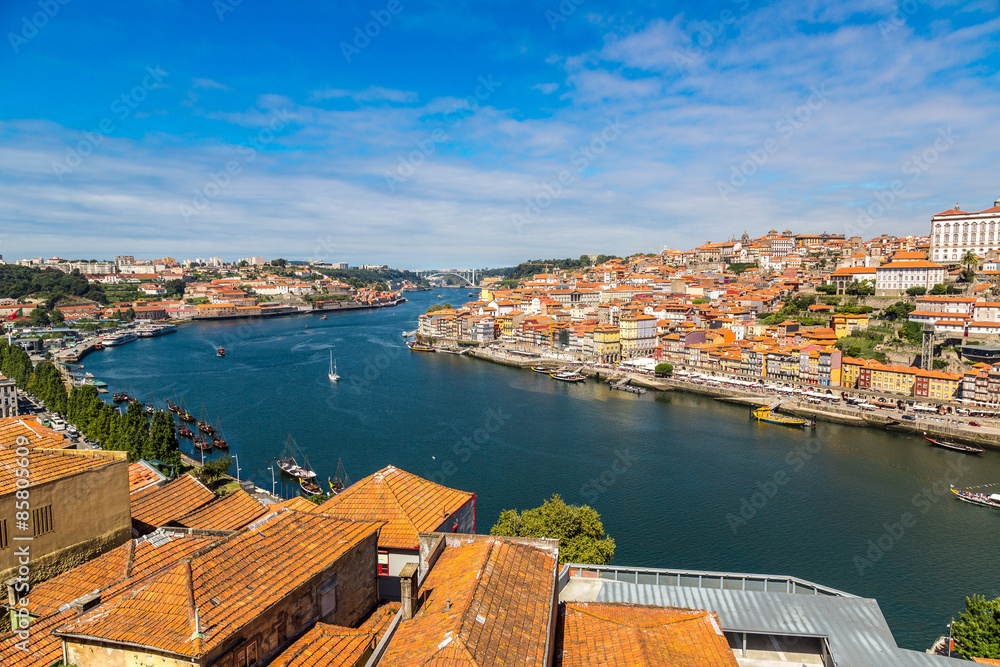 Aerial view of Porto in Portugal