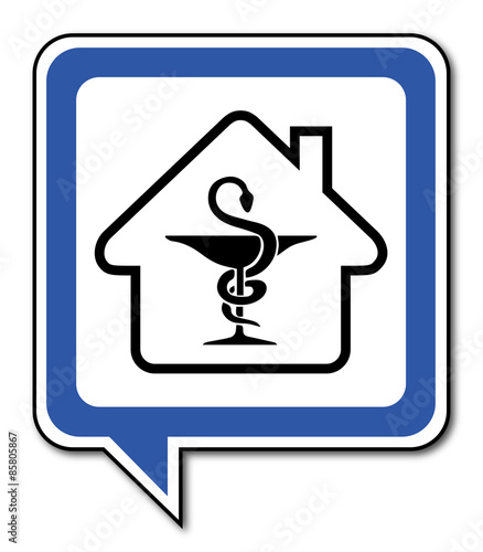 Logo maison et pharmacie.