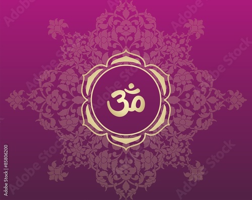 aum syllable, paisley design ,Hinduism, India