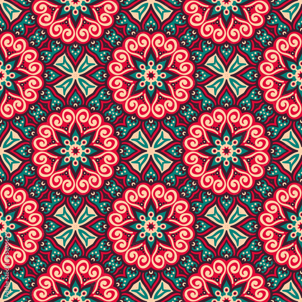 Ethnic floral seamless pattern Ethnic floral seamless pattern