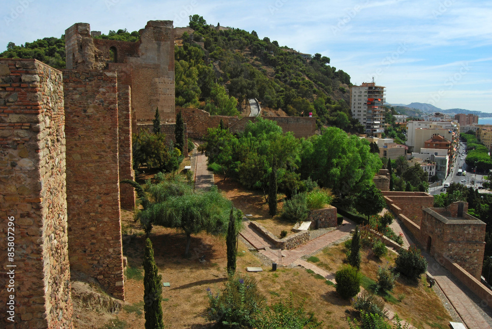 Málaga, alcazaba, jardines, paisajes