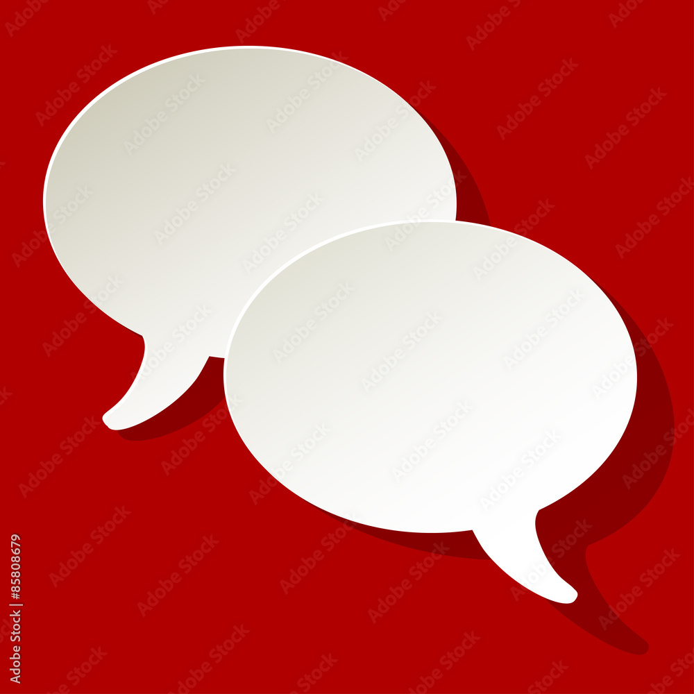chat speech bubbles ellipse vector white on a red background chat speech bubbles ellipse vector white on a red background