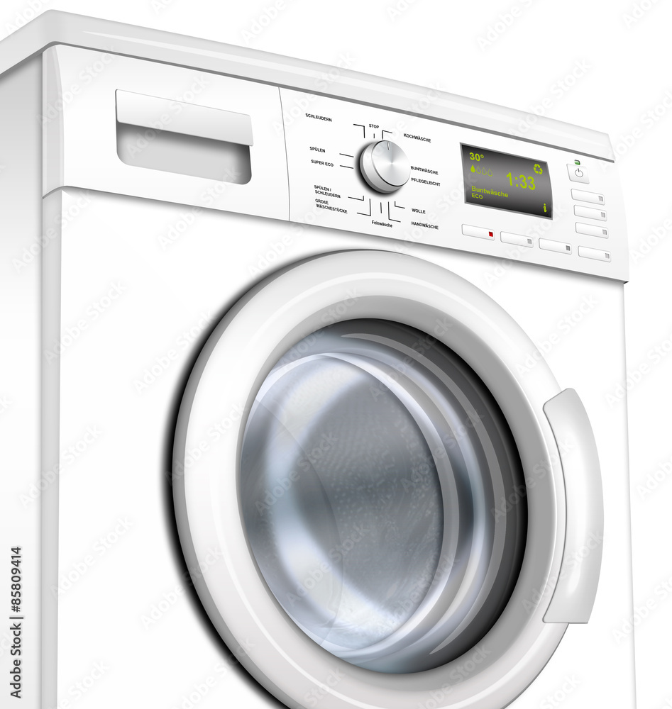 Waschmaschine, Waschvollautomat, weiße Ware , weiß, freigestellt Waschmaschine, Waschvollautomat, weiße Ware , weiß, freigestellt