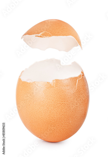 Eggshell isolated on white background