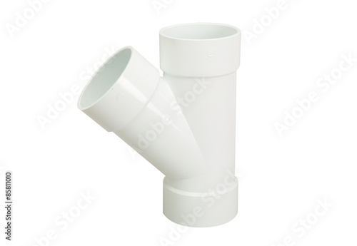 Фототапет isolated white pvc tee 45 degree on white background