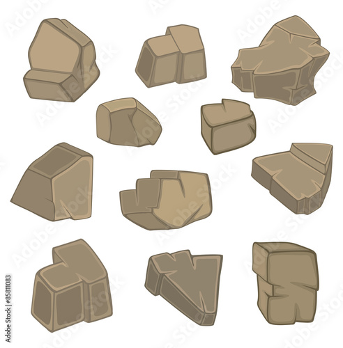 stones set cartoon
