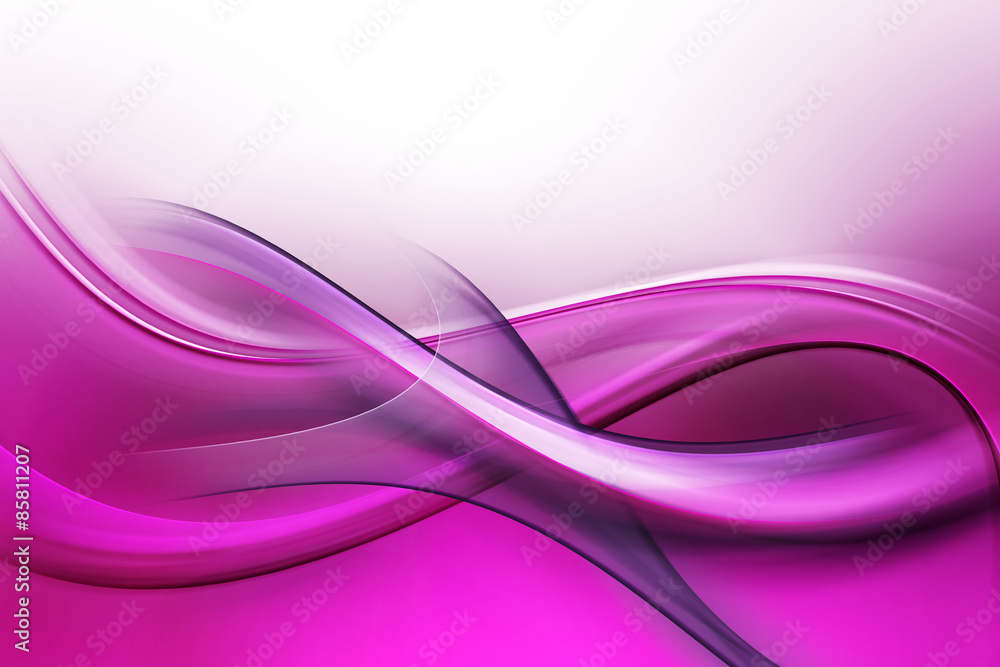 Abstract Fractal Purple Pink Waves Background - obrazy, fototapety, plakaty 