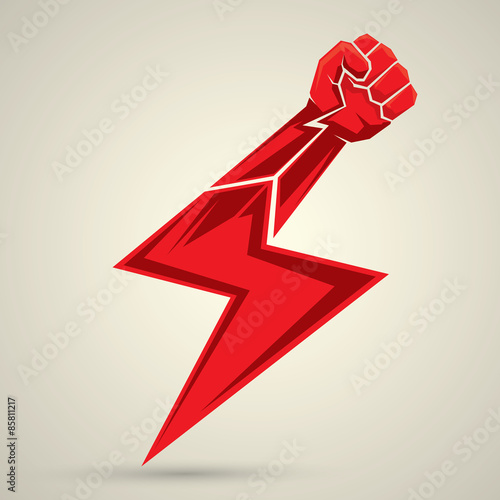 vector fist icon. revolution fist. 