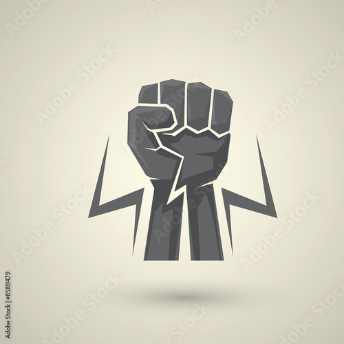 freedom concept. vector fist icon