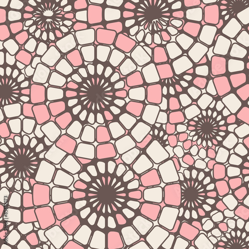 Wallpaper Mural Round pink mosaic pattern worn out background. Torontodigital.ca