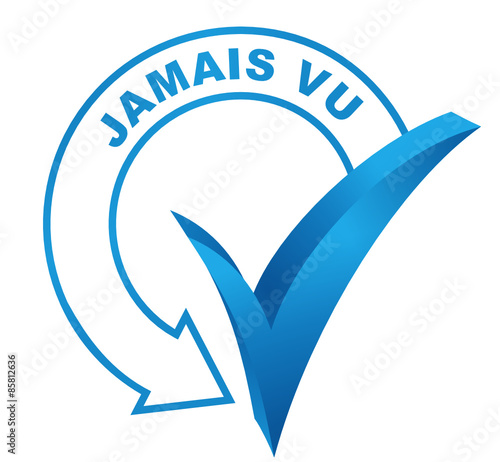 jamais vu sur symbole validé bleu
