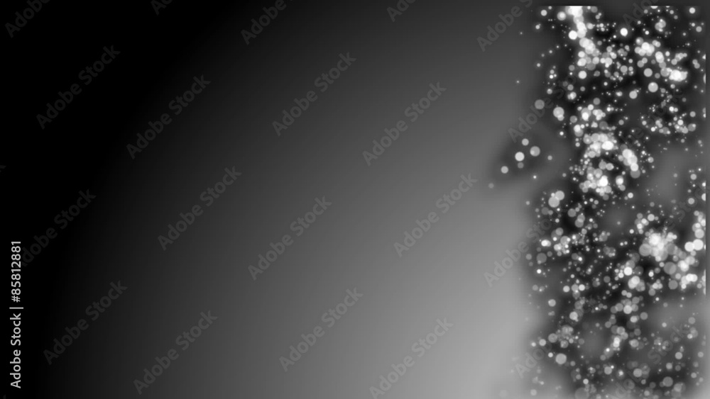 Looped dark gray background with animated bright particles with shadow Looped dark gray background with animated bright particles with shadow