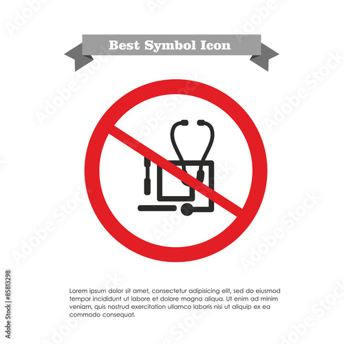 No stethoscope and tongue depressors icon