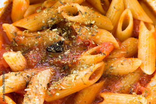 Mezze penne con pomodoro e origano, Italian Cuisine photo