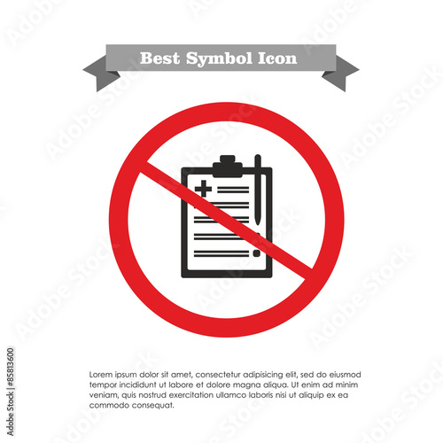 No medical report icon