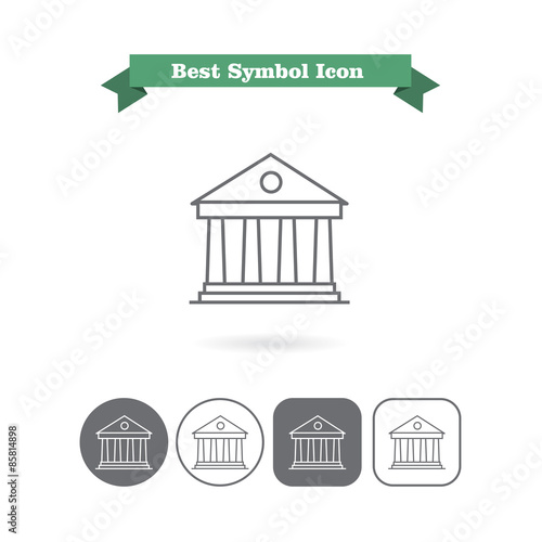 Bank building icons