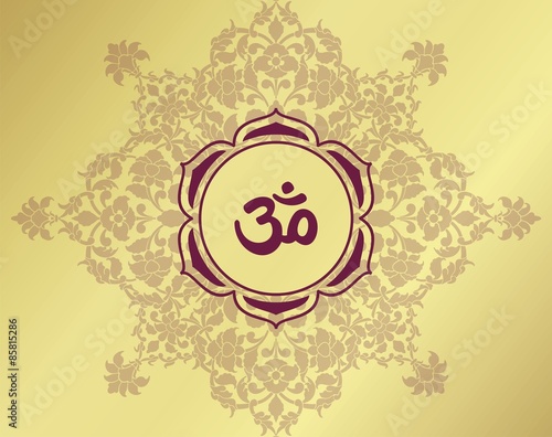 aum syllable, paisley design ,Hinduism, India