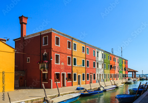 Colourful buildings of Burano island, Venice, Italy