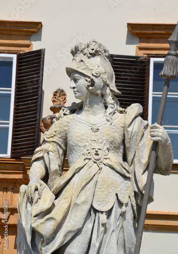 Statue in front of Eggenderg castle in Graz, Austria