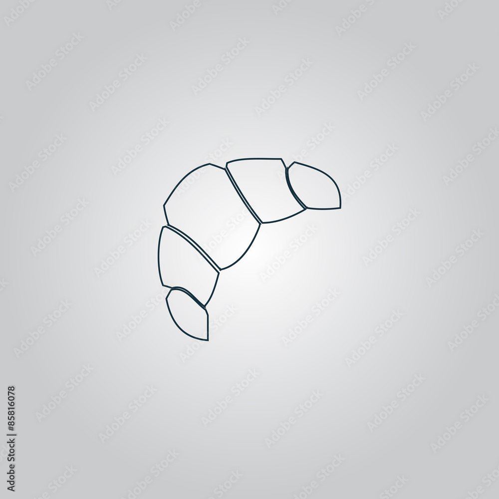 Vector icon of Croissant Vector icon of Croissant