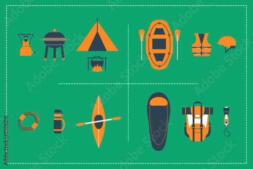 Extreme Sports & Travel Icon Set
