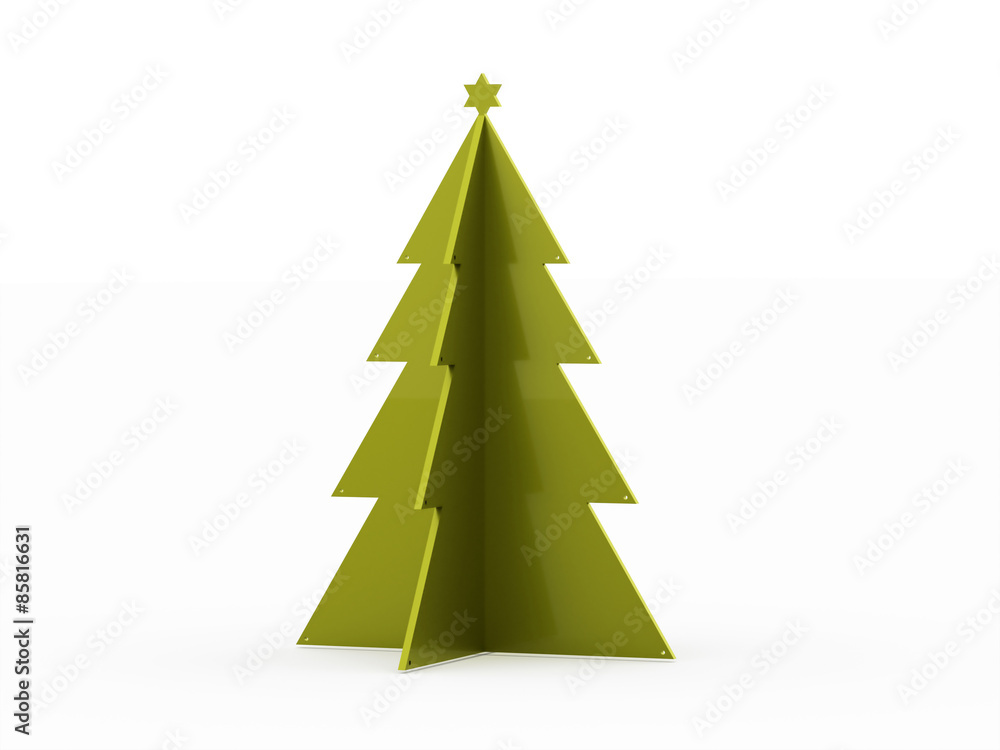 Green abstract christmas trees isolated Green abstract christmas trees isolated