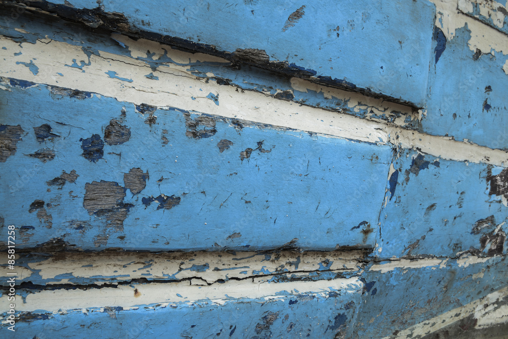texture of old fishing boat.