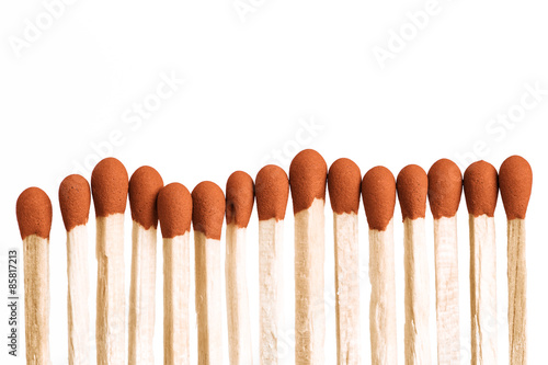 Match Stick extreme Closeup isolated on white background.